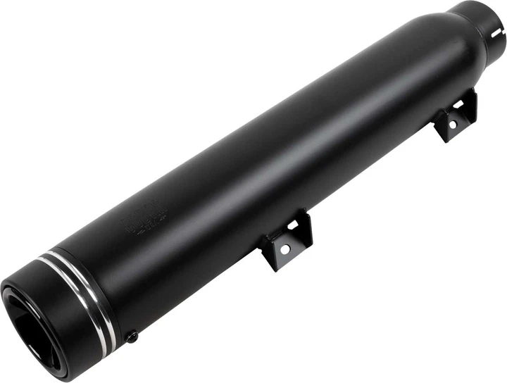 COBRA Neighbor Haters Slip-On Muffler - Long - Dual Grove Tip - Black 6542b