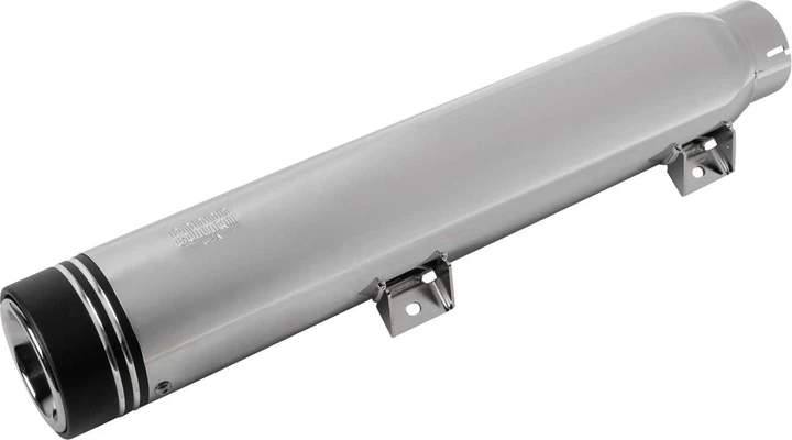 COBRA Neighbor Haters Slip-On Muffler - Long - Dual Grove Tip - Chrome 6542