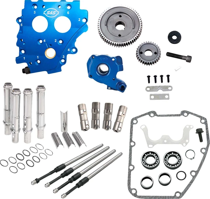 S&S CYCLE Cam Chest Kit without Cams - Gear Drive - Oil Cooled - Chrome Pushrods - Twin Cam 310-1267