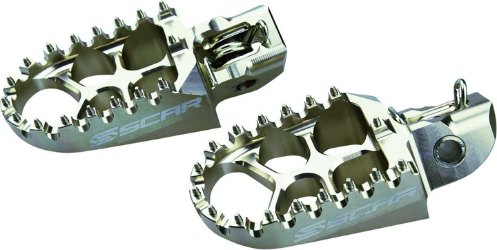 SCAR RACING Evo Foot Pegs - Silver - Husqvarna/KTM/Gas Gas S5511T