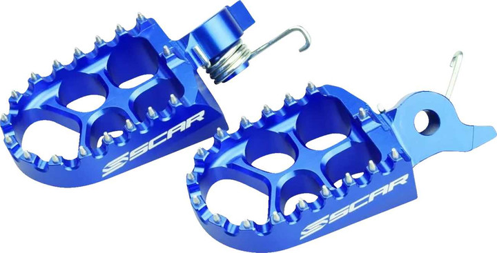 SCAR RACING Evo Foot Pegs - Blue - Yamaha YZ/WR S1512B