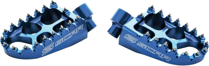 SCAR RACING Evolution Foot Pegs - Blue - Yamaha S1511B