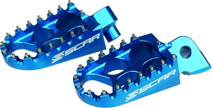 SCAR RACING Standard Foot Pegs - Blue - Yamaha YZ/WR/Tenere S1211B