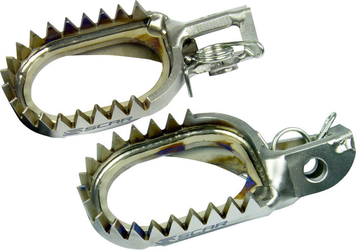 SCAR RACING Anti-Mud Foot Pegs - Titanium - Beta RR/RX S7516AM