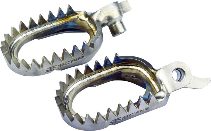 SCAR RACING Anti-Mud Foot Pegs - Titanium - Yamaha WR/YZ S1517AM