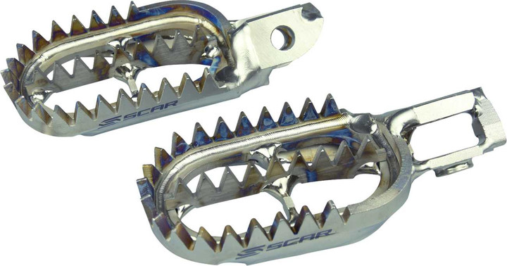 SCAR RACING Anti-Mud Foot Pegs - Titanium - KTM/Husqvarna/Gas Gas S5518