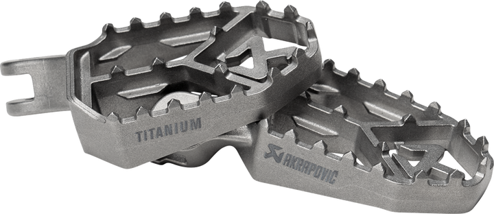 AKRAPOVIC Adventure Foot Pegs - Titanium - Husqvarna/KTM/Gas Gas F-KTM12T1