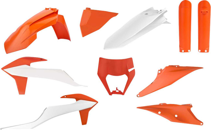 POLISPORT Full Body Kit - White/Orange OEM - KTM - EX/XC '20-'23 91325