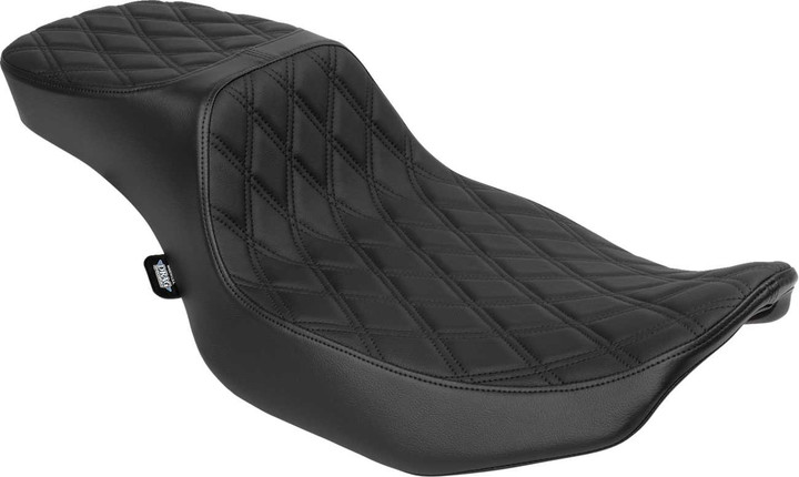 DRAG SPECIALTIES SEATS Performance Predator 2-Up Seat - Vinyl - Black Double Diamond Stitch - FLHX/FLTR '23-'24