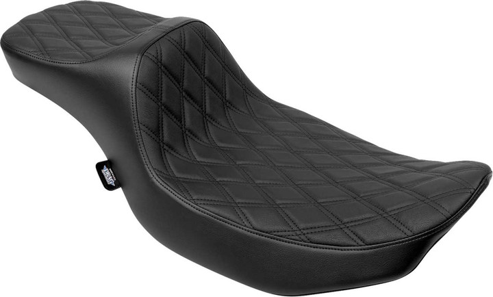 DRAG SPECIALTIES SEATS Extended Reach Predator III Seat - Double Diamond - Black Stitching - Vinyl - FLH/FLT '23-'24