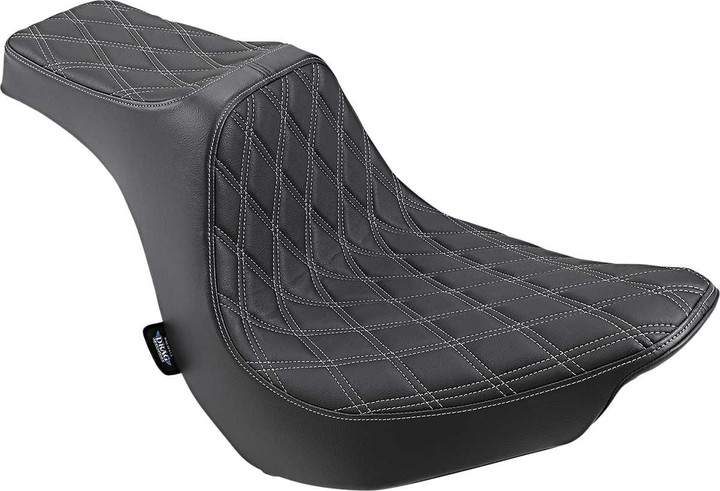 DRAG SPECIALTIES SEATS Predator III Seat - Double Diamond - Silver Stitching - FLFB/S '18-'25