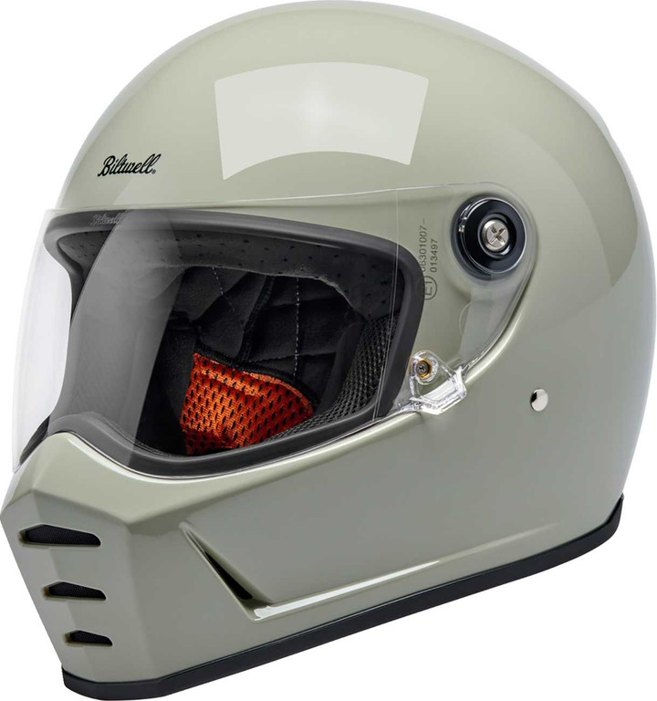 BILTWELL Lane Splitter Helmet - Gloss Chalk - Large 1004-196-504