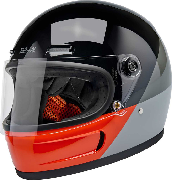 BILTWELL Gringo SV Helmet - Intersection - Black/Orange/Gray - Small 1006-5128-502