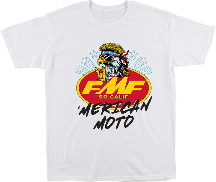 FMF Merican Moto T-Shirt - White - Large SU26118905-WHT-L