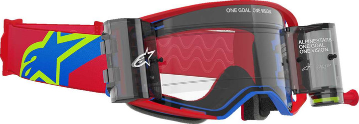 ALPINESTARS GOGGLES Supertech Roll-Off Goggle - Corp - Red/Blue - Clear Lens 5100425-3122
