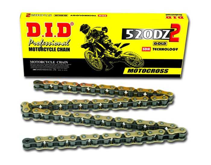 D.I.D D.I.D Non-Sealed Chain 520Dz2 Gold & Black 106Rb 520DZ2X106RB