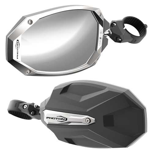 SEIZMIK Photon Side View Mirror W/Cast Aluminum Body & Bezel - 2" & 1. 56-18108