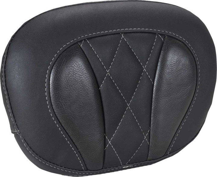 MUSTANG Deluxe Sissy Bar Pad - Diamond - Gunmetal Stitch - FLT/FLH '23-'25 88450GM