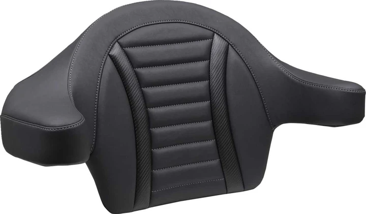 MUSTANG Deluxe Extended Passenger Arm Backrest - Gunmetal Stitch - Touring 88403GM