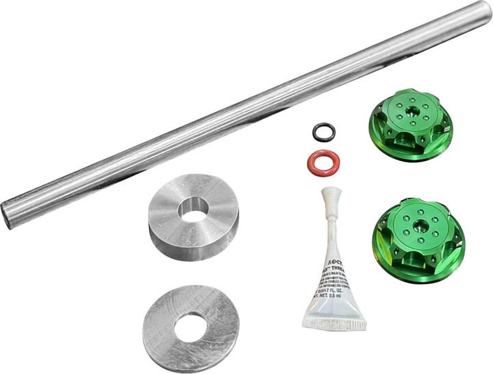 PAUL YAFFE BAGGER NATION Axle Cover Kit - Y-Axle Rod - Front - Standard/Turret - Green PYO:YHTR-18L-GN