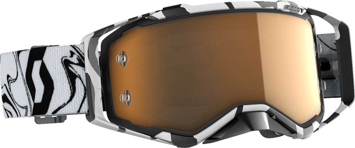 SCOTT Prospect Amplifier Goggle - Marble Black/White - Gold Chrome Works Lens 285536-7082324