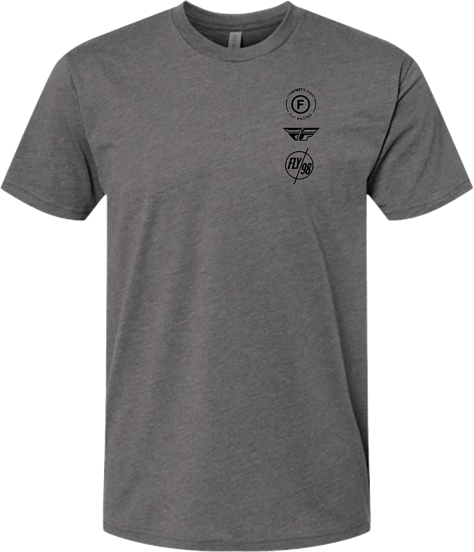 Fly Racing Fly Atom Tee Gunmetal Heather Md 354-0317M