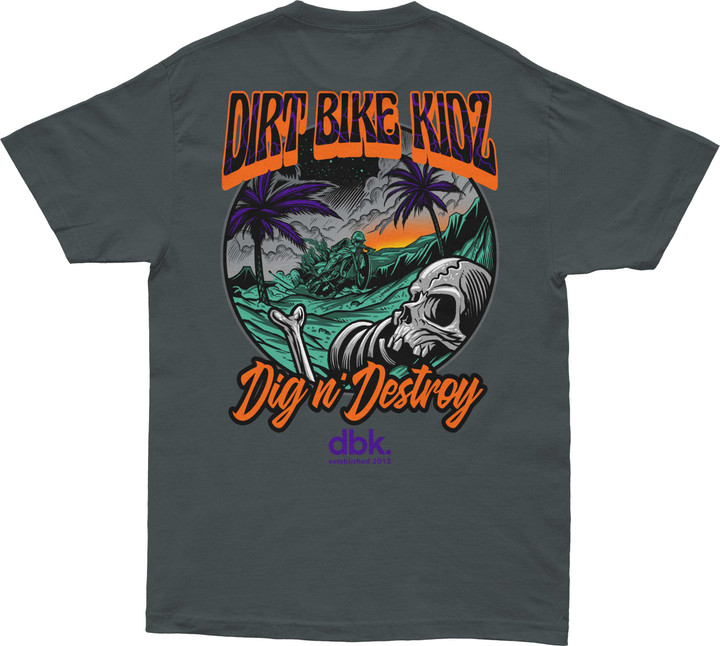 Dbk Boneyard Tee Charcoal Lg AT-BONEYARD-CH-L