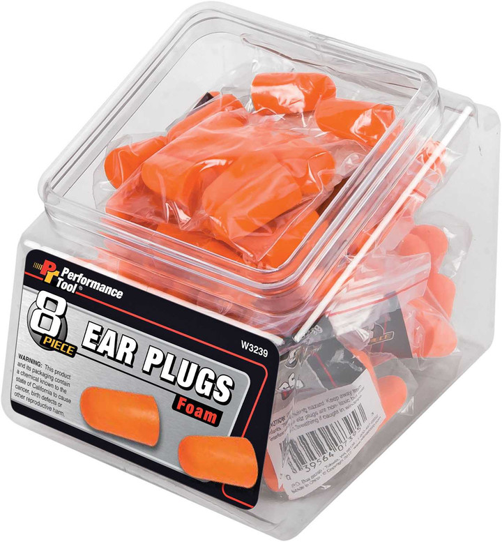Performance Tool 8 Pack Ear Plug/12 Pk W/Fishbowl Counter Display W3239