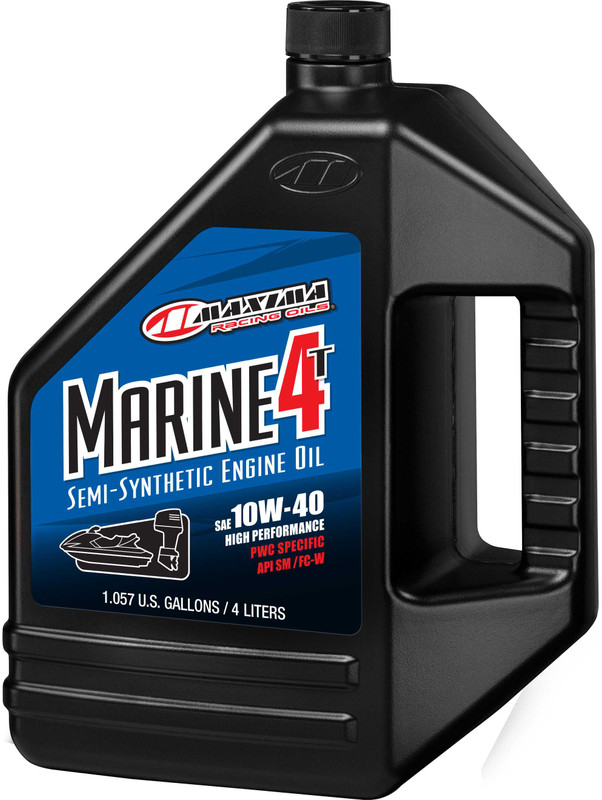Maxima Marine Semi-Syn Oil 10W40 4T 1 Gal (4/Case Sold Ea) 30-529128
