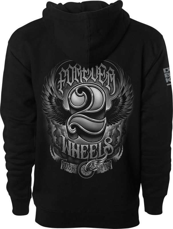 Dbk Two Wheels Hoodie Black 2X AH-TWOWHEELS-2X