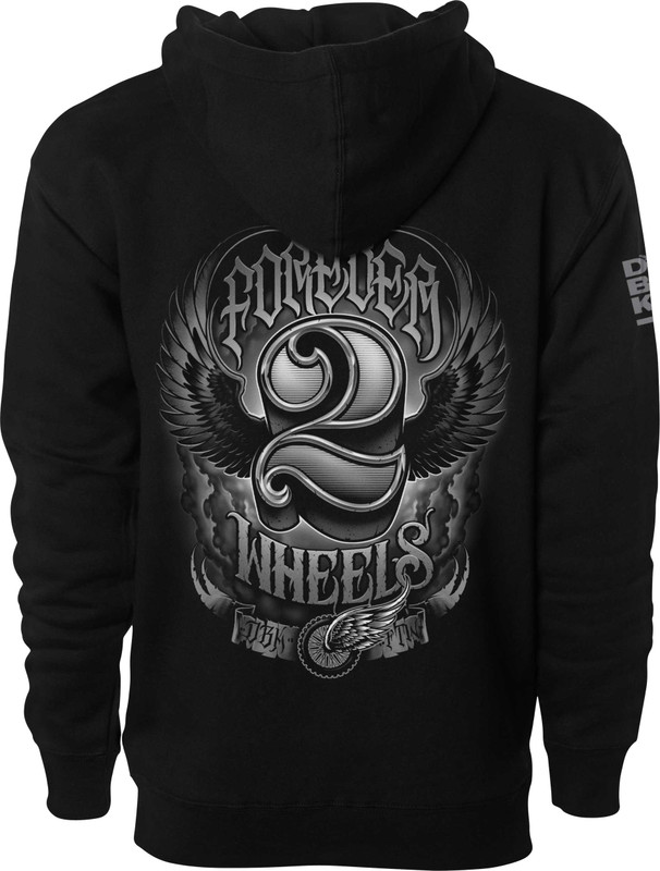 Dbk Two Wheels Hoodie Black Xl AH-TWOWHEELS-XL