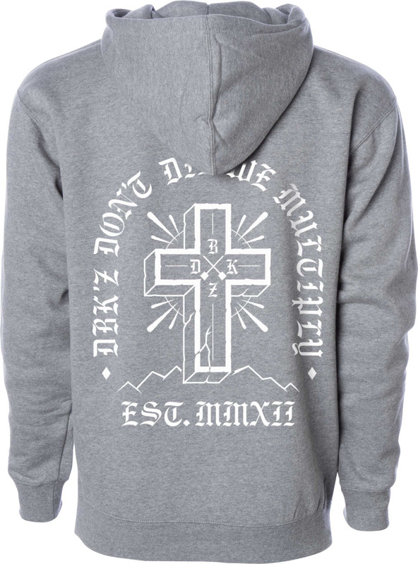 Dbk Multiply Zip Hoodie Gunmetal Heather Lg AHZ-MULTIPLY-GUN-L