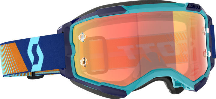 Scott Fury Goggle Royal Blue/Org Orange Chrome Works 272828-7436280