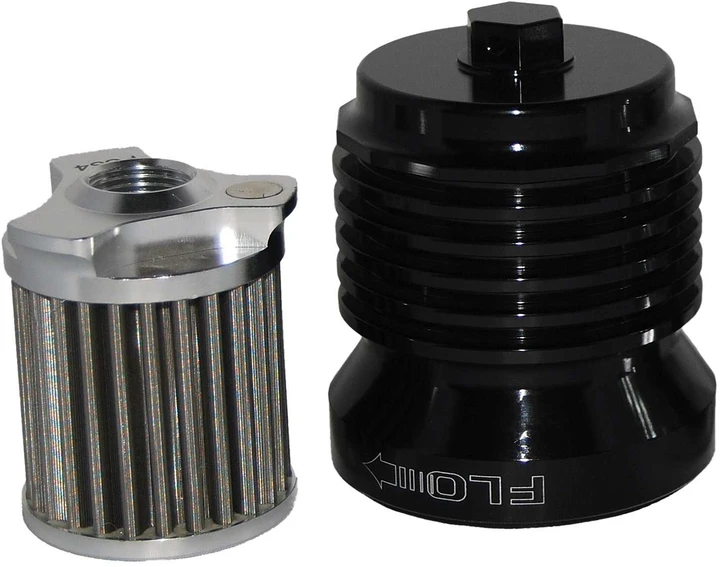 Pcracing Flo Reusable Steel Oil Filter Hd Black PCS4B
