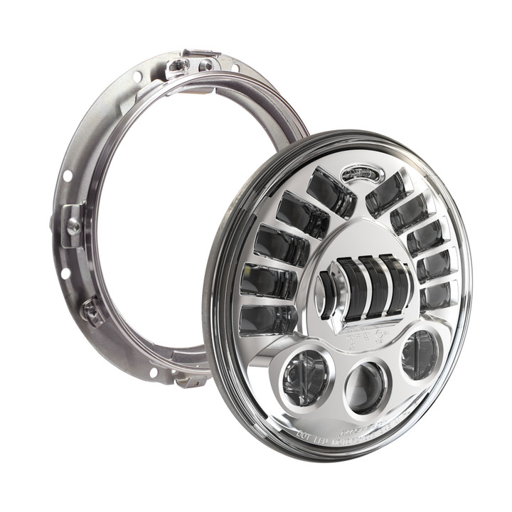 Jw Speaker 8790A2 Adaptive Headlt 7" Chr Bezel W/Mount Ring 0555061