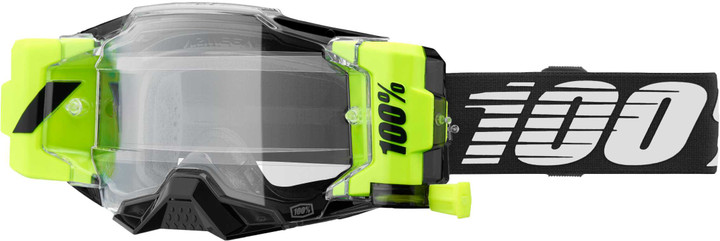 100% Armega Forecast Goggle Black Clear Lens 50006-00005
