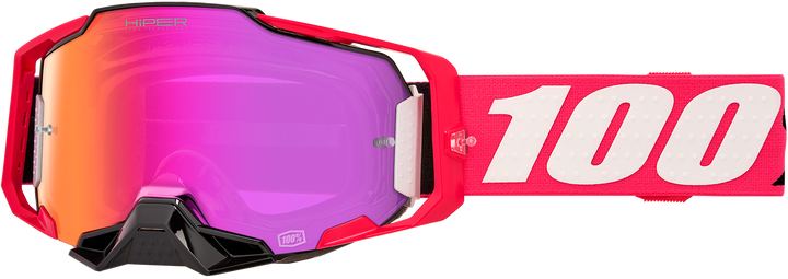 100% Armega Hiper Goggle Kloug Mirror Dark Red Lens 50003-00018