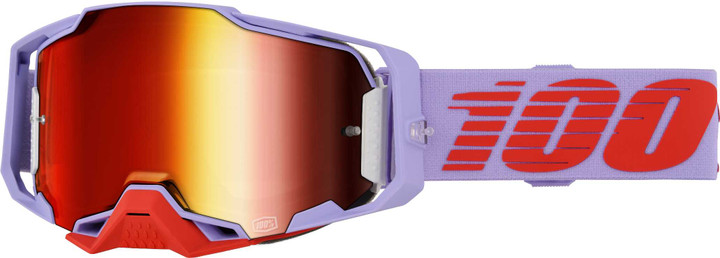 100% Armega Goggle Fausto Red Mirror Lens 50005-10049