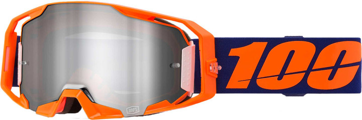 100% Armatic Goggle Neon Org Mirror Silvr Flash 50060-00003