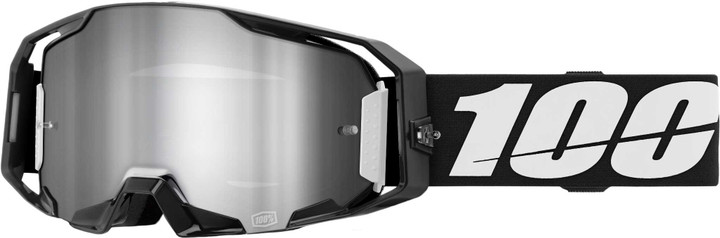 100% Armatic Goggle Black Mirror Silver Flash Lens 50060-00001