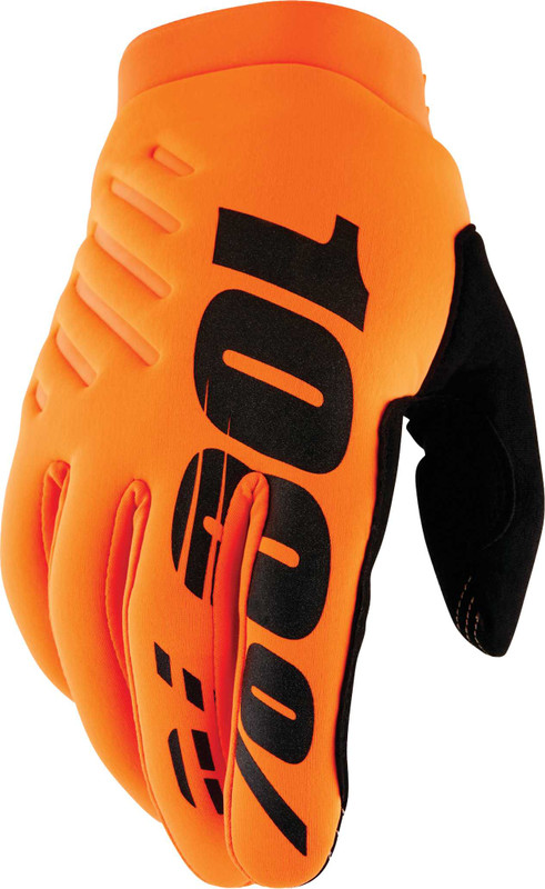 100% Brisker Youth Gloves Fluo Orange/Black Sm 10004-00004