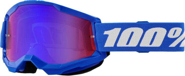 100% Strata 2 Goggle Blue Mirror Red/Blue Lens 50028-00014