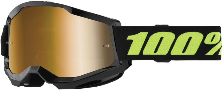 100% Strata 2 Goggle Solar Eclipse Mirror True Gold 50028-00022