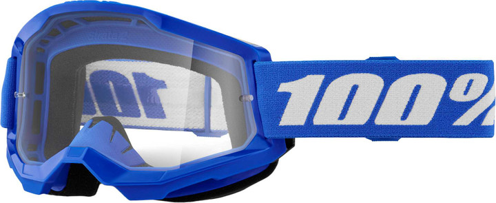 100% Strata 2 Junior Goggle Blue Clear Lens 50031-00008