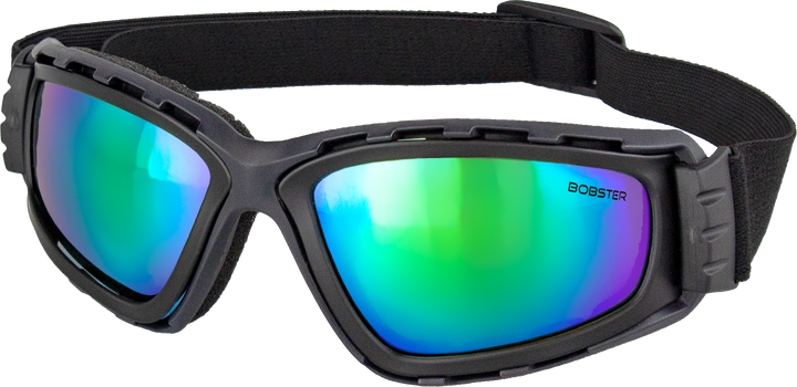 Bobster Freedive Goggles M Blk Gray W/Blu/Grn Reflc BFD002