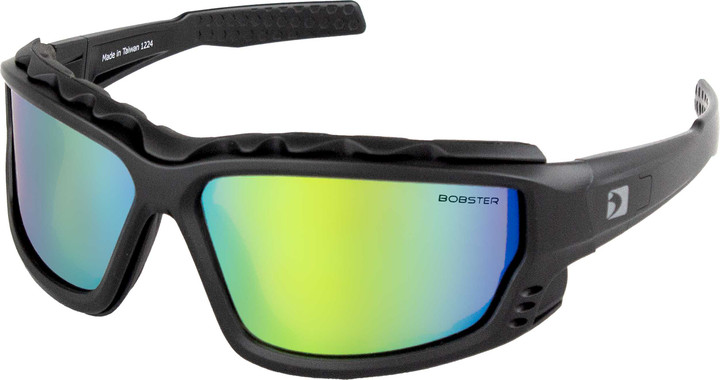 Bobster Pch Convertible Glasses Blk W/Brnz W/Ylw Blue Mirror BPCH001