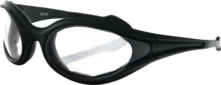 Bobster Foamerz Sunglasses Black W/Clear Lens ES114C