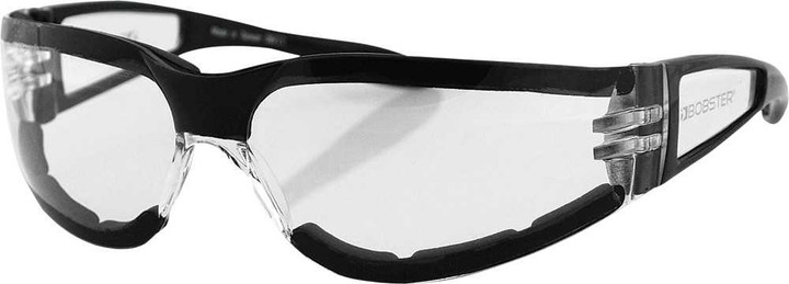 Bobster Shield Ii Sunglasses Black W/Clear Lens ESH203