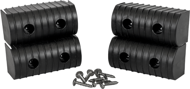 Caliber Bunk Wrap End Cap Kit 2X4 4/Pack W/ Hardware Black 23051-BK