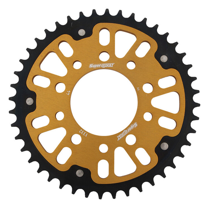 Supersprox Rear Stealth Sprocket Alu/Stl 44T-525 Gld Hon RST-1332-44-GLD